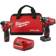 Milwaukee Electric Tools 2598-22 M12 Fuel 2 Pc Kit- 1/2 Hammer Drill & 1/4 Impact