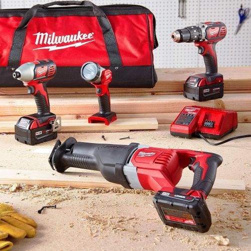  [아마존베스트]Milwaukee 2696-24 M18 Cordless Compact Combo Tool Kit