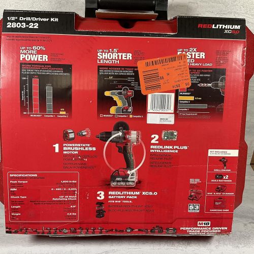  [아마존베스트]Milwaukee Electric Tools 2803-22 Drill Driver Kit