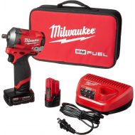 [아마존베스트]Milwaukee 2555-22 M12 FUEL 12-Volt Lithium-Ion Brushless Cordless Stubby 1/2 in. Impact Wrench Kit with One 4.0 and One 2.0Ah Batteries