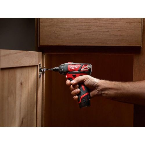  [아마존베스트]Milwaukee M12 12-Volt Lithium-Ion Cordless 1/4 in. Hex Screwdriver Kit with Two 1.5Ah Batteries, Charger and Tool Bag