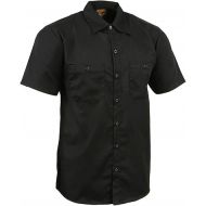 Milwaukee Leather MDM11669 Men's Black Button Up Heavy Duty Work Shirt | Classic Mechanic Work Shirt w/Pockets