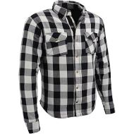 Milwaukee Leather Men's Plaid Flannel Biker Shirt with CE Armor - Reinforced w/Aramid Fibers | MPM - Small