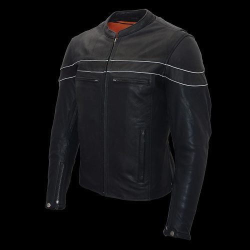  Milwaukee Mens Retro Sporty Scooter Crossover Jacket (Brown, XX-Large)