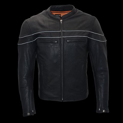  Milwaukee Mens Retro Sporty Scooter Crossover Jacket (Brown, XX-Large)