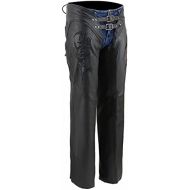 Milwaukee ML1187-BLK-3X Womens Leather Chaps, 3XL, Black