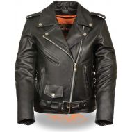 Milwaukee Leather-LKL2700-Womens Full Length Traditional Black Leather Police Jacket