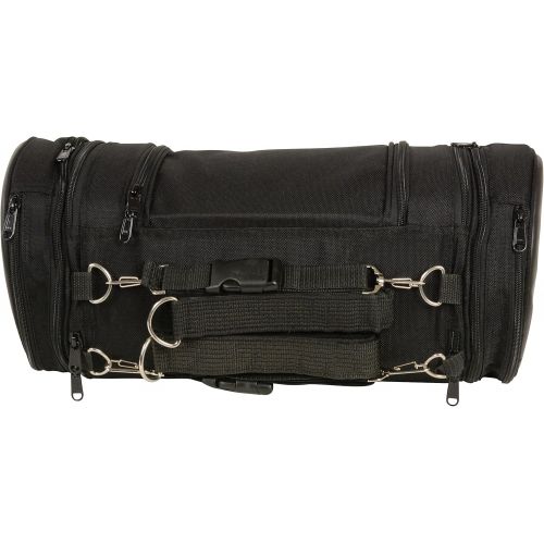  Milwaukee Leather MP8135 Black Large Textile Motorcycle Sissy Roll Bag - One Size