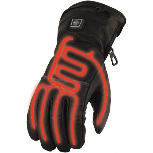  Milwaukee Leather Mens Heated Gantlet Gloves with Touch screen