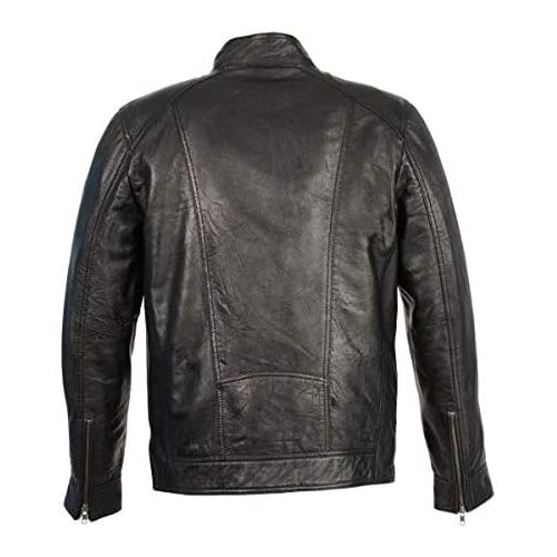  Milwaukee Leather SFM1860 Mens Lambskin Saddle Moto Leather Jacket