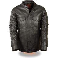 Milwaukee Leather Milwaukee Mens SOA Shirt with Hidden Zip And Snaps (Small)