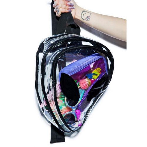  Mily Alien Logo Hologram Backpack Transparent Backpack Casual Bag