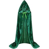 Mily Hooded Cape Medieval Style Halloween Velvet Cosplay Cloak Costume Ball Fancy Dress