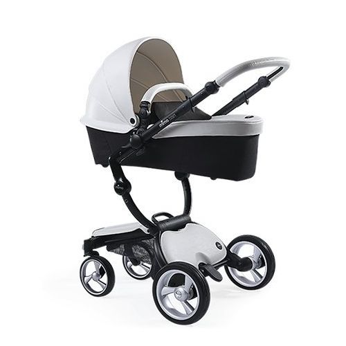  Mima Xari Stroller Authorized Seller (Black Chassis, Snow White Seat, Black Starter Pack)