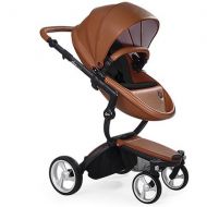 Mima Xari Stroller (Black Chassis, Camel Seat, Black Starter Pack)