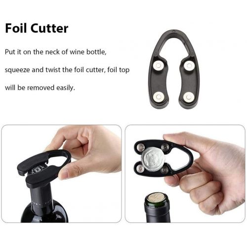  [아마존베스트]Air Pressure Pump Opener, Mincham Wine Cork Remover Pump, Easy to Use Wine Opener, Foil Cutter, Simple Wine Bottle Opener, Wine Lover Gift