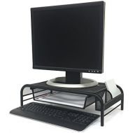 [아마존베스트]Mind Reader MESHMONSTA-BLK Metal Mesh Monitor Stand and Desk Organizer with Drawer, Black