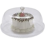 Mind Reader DICAKE-CLR Diamond Acrylic Holder with Cover, Dessert Display Tray, Cake, Cupcake Storage, Clear, One Size