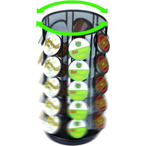  [아마존베스트]Mind Reader Coffee Pod Carousel, 35 Capacity, Black