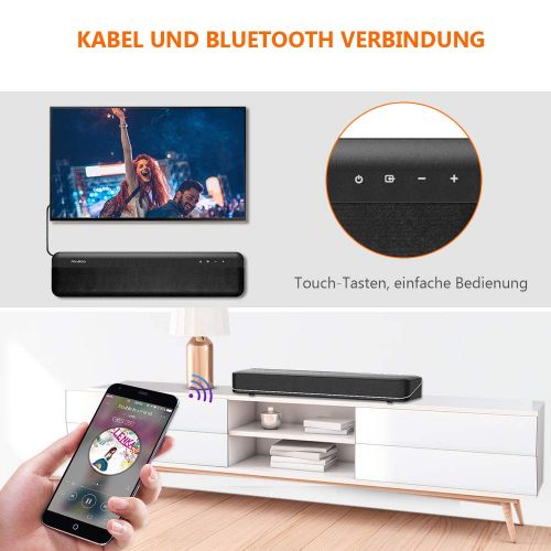  [아마존 핫딜]  [아마존핫딜]MindKoo Soundbar mit Subwoofer, Heimkino Bluetooth Lautsprecher System fuer TV Gerate (2.1 Kanal, Kraftvoller Bass, 3D Surround Sound,Kabel Verbindung,Touch-Taste)