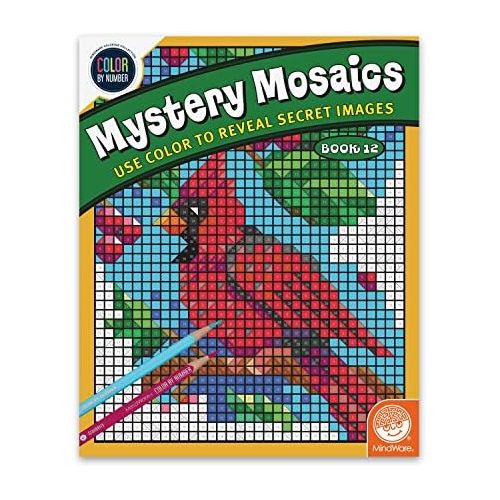  [아마존베스트]MindWare Color by Number Mystery Mosaics: (Book 12)