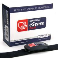 Mindfield eSense Pulse Sensor with Smartphone App | Heart Rate Variability (HRV) & Pulse Rate Training with Wearable Chest Strap | Device Bundle Includes Battery & Biofeedback App