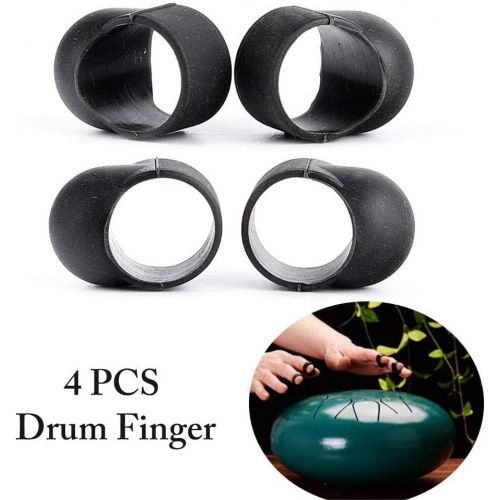  [아마존베스트]Minear Drum Finger Sleeve Knocking Finger Protectors Steel Tongue Drum Playing Finger Sleeve for Steel Tongue Drum Pack of 4