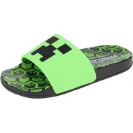 Minecraft Boys' Sport Slide Sandals, Comfort Casual Pool Slide Outdoor