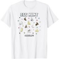 Minecraft Easter Egg Hunt Jumping Rabbits Eggs And Flowers T-Shirt