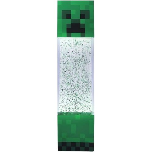  Minecraft Creeper Glitter Motion Light | 12-Inch Fun Mood Light LED Lamp