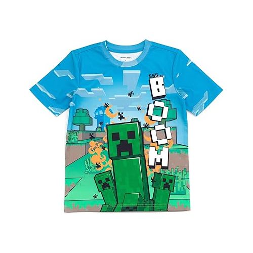  Minecraft Creeper T-Shirt and Shorts Outfit Set Little Kid to Big Kid