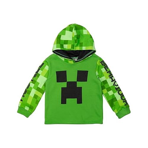  Minecraft Creeper Fleece Pullover Hoodie and Pants Outfit Set Little Kid to Big Kid