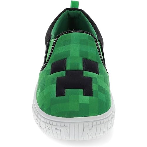  Minecraft Boys' Slip-On Shoes for Little Kids, Sport Skate Shoe Casual