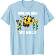 Minecraft Bee Spring Has Spawned Graphic Blocks T-Shirt