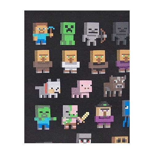  Minecraft T-Shirt Sprites Characters Gamer Gifts Boys Black Short Sleeve Top