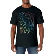 Minecraft Group Shot Rainbow Collage T-Shirt
