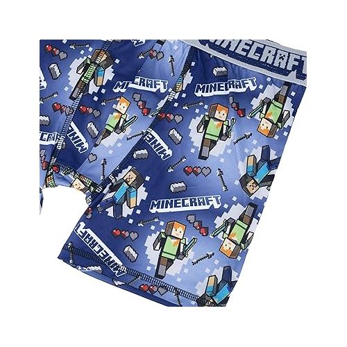  Minecraft Boys' Ultimate Gamer 7-Pack Athletic Boxer Briefs with Coolcraft Technology in Sizes 4, 6, 8 and 12