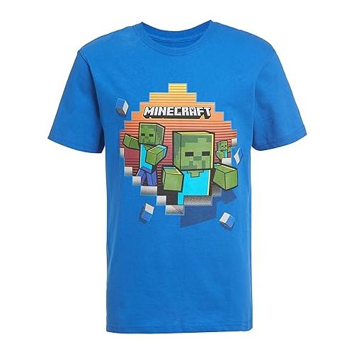  Minecraft Boys Short Sleeve Regular Fit