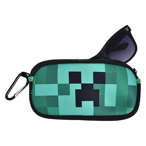  Minecraft Kids Sunglasses with Kids Glasses Case, Protective Toddler Sunglasses