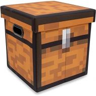 Minecraft Brown Chest 13-Inch Storage Bin Chest With Lid | Foldable Fabric Basket Container, Cube Organizer With Handles, Cubby For Shelves, Closet | Home Decor Essentials, Video Game Gifts