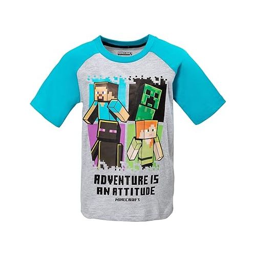  Minecraft Mobs Skeleton Enderman 3 Pack T-Shirts Little Kid to Big Kid