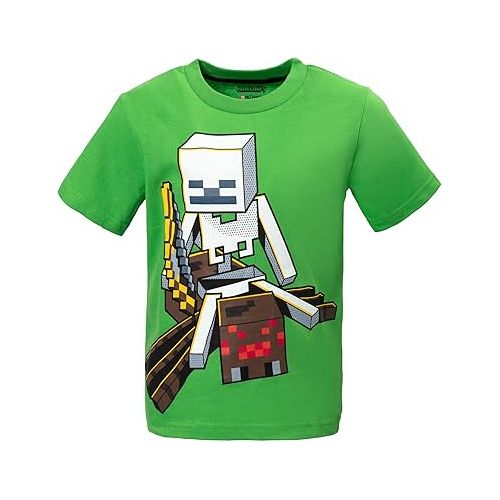  Minecraft Mobs Skeleton Enderman 3 Pack T-Shirts Little Kid to Big Kid