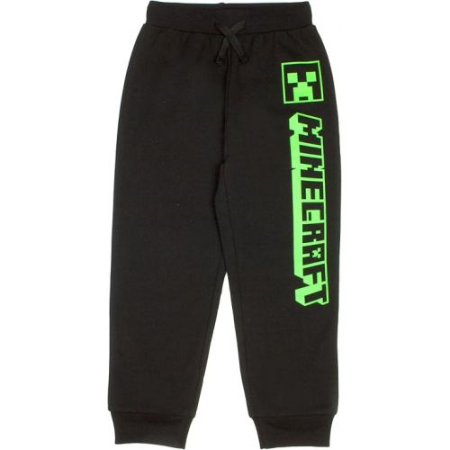  Minecraft Creeper Graphic 2-Piece Set - Boys Fleece Pullover Hoodie & Jogger Pants 2-Pack Bundle Set for Kids and Toddlers