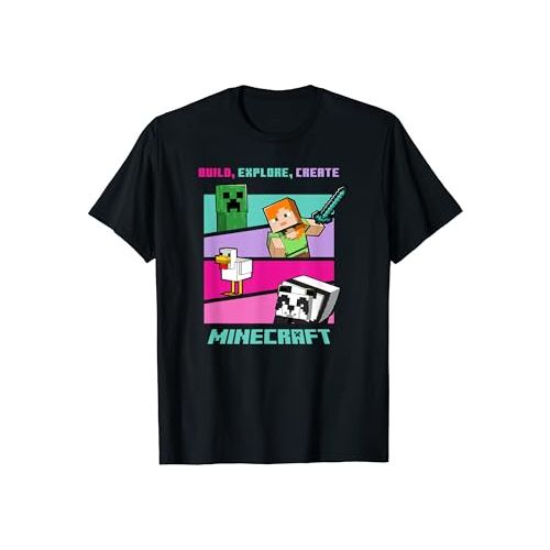  Minecraft Build Explore Create Group Poster T-Shirt