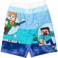 Minecraft UPF 50+ Swim Trunks Bathing Suit Toddler to Big Kid Sizes (4T - 18-20)