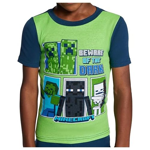  Minecraft Boys' 6-Piece Snug-fit Cotton Pajamas Set