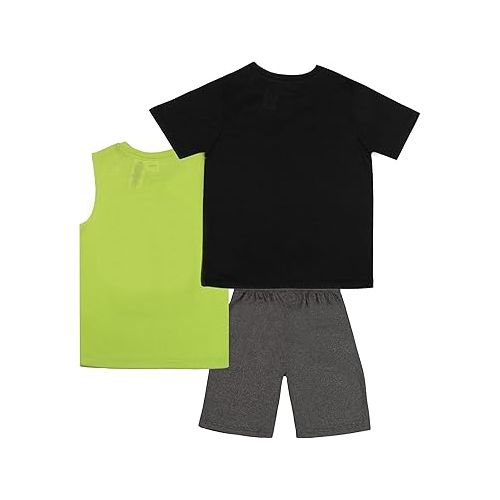  Minecraft Boys Creepers 3 Piece T-Shirt Tank Top Short Set