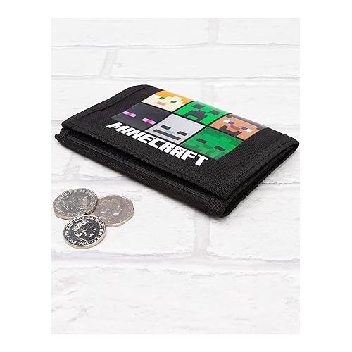  Minecraft Wallets Game Black OR Green Creeper Money Purse One Size