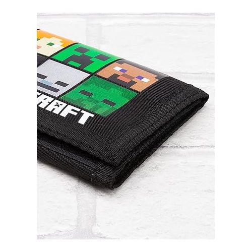  Minecraft Wallets Game Black OR Green Creeper Money Purse One Size