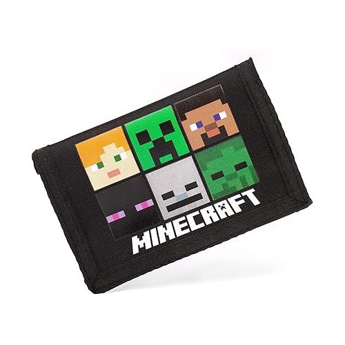  Minecraft Wallets Game Black OR Green Creeper Money Purse One Size